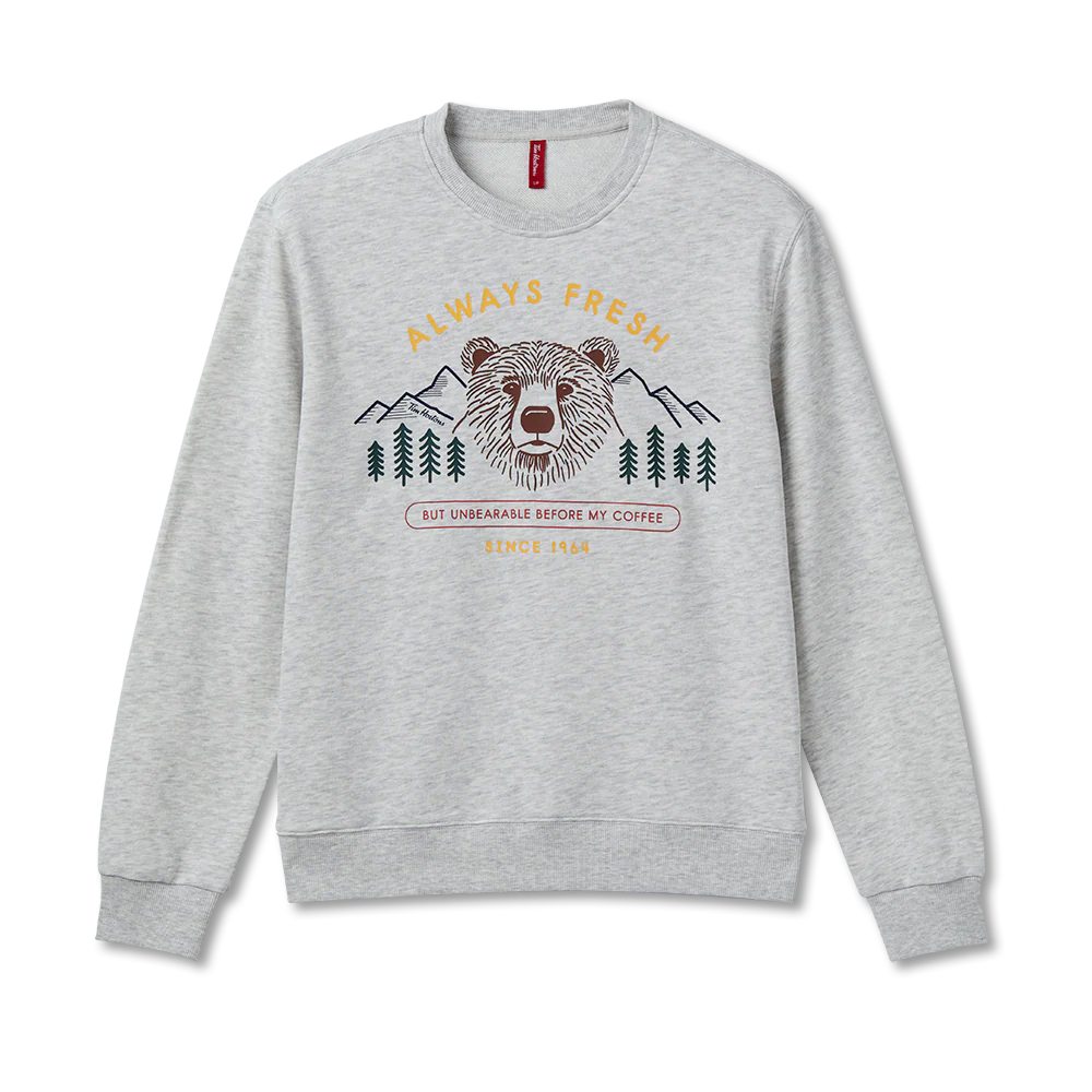 Bear Unisex French Terry Crewneck - Cloud Marl - Image 4