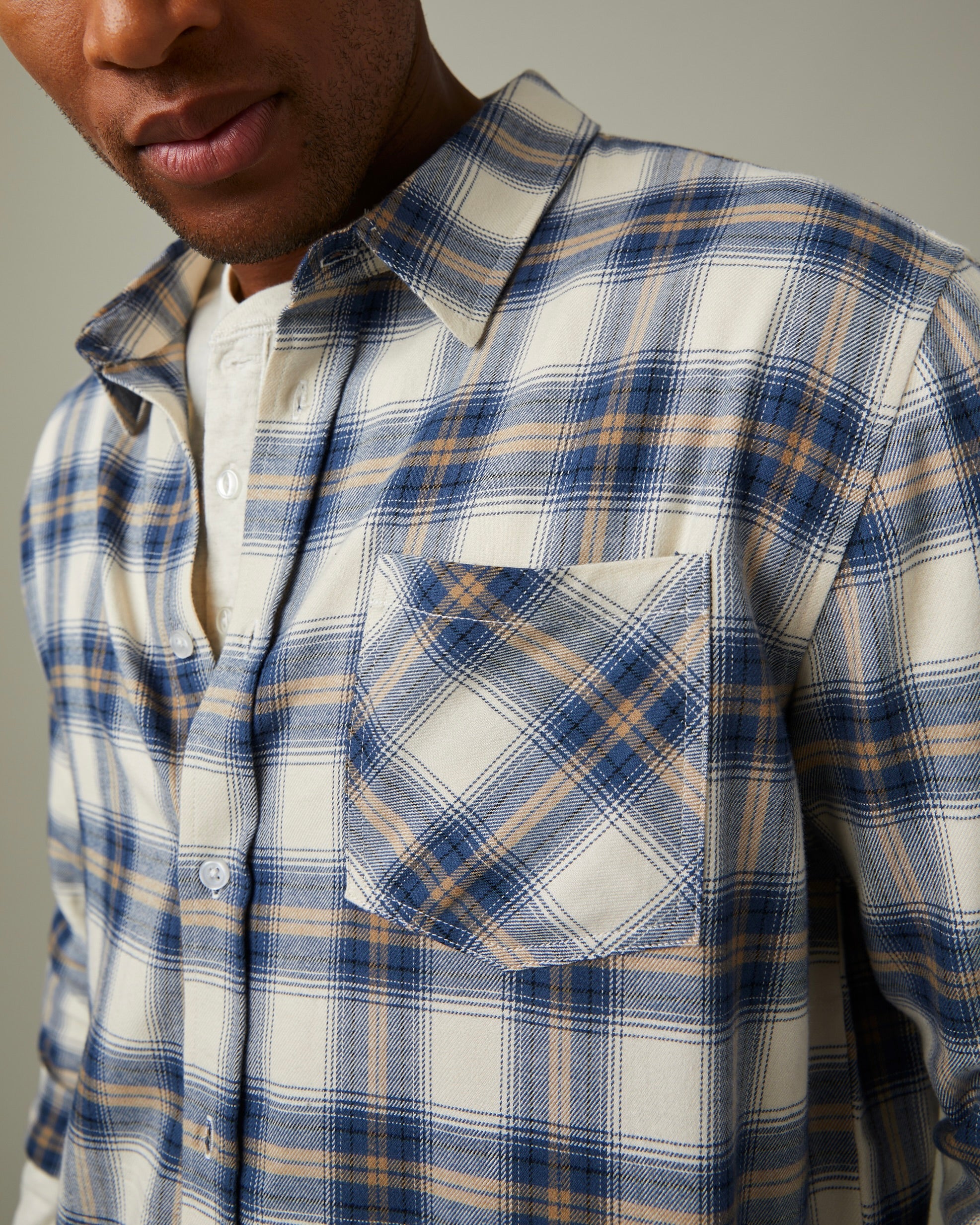 Brushed Cotton Plaid Shirt - Image 3