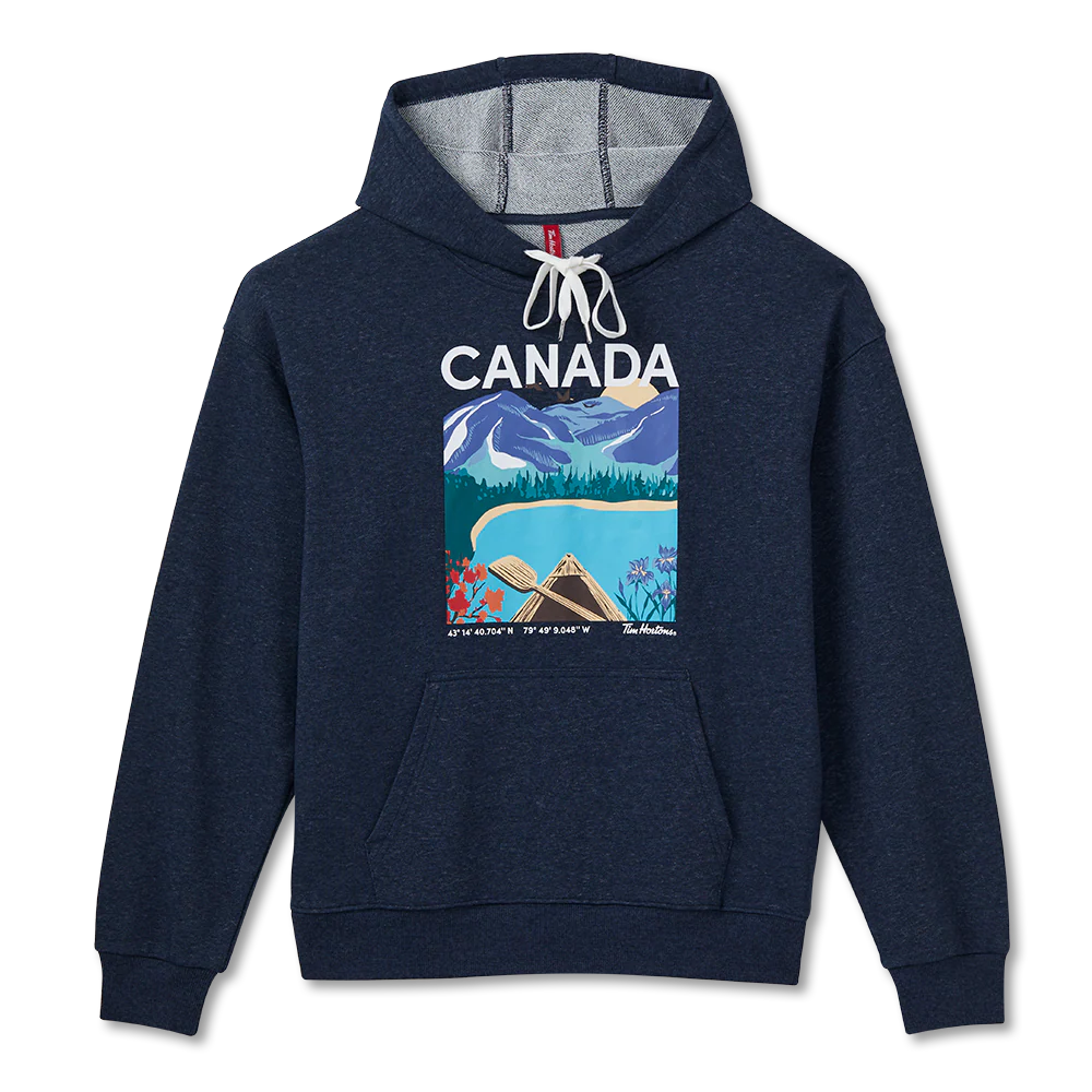 Canada Unisex French Terry Hoodie - Navy Marl - Image 9