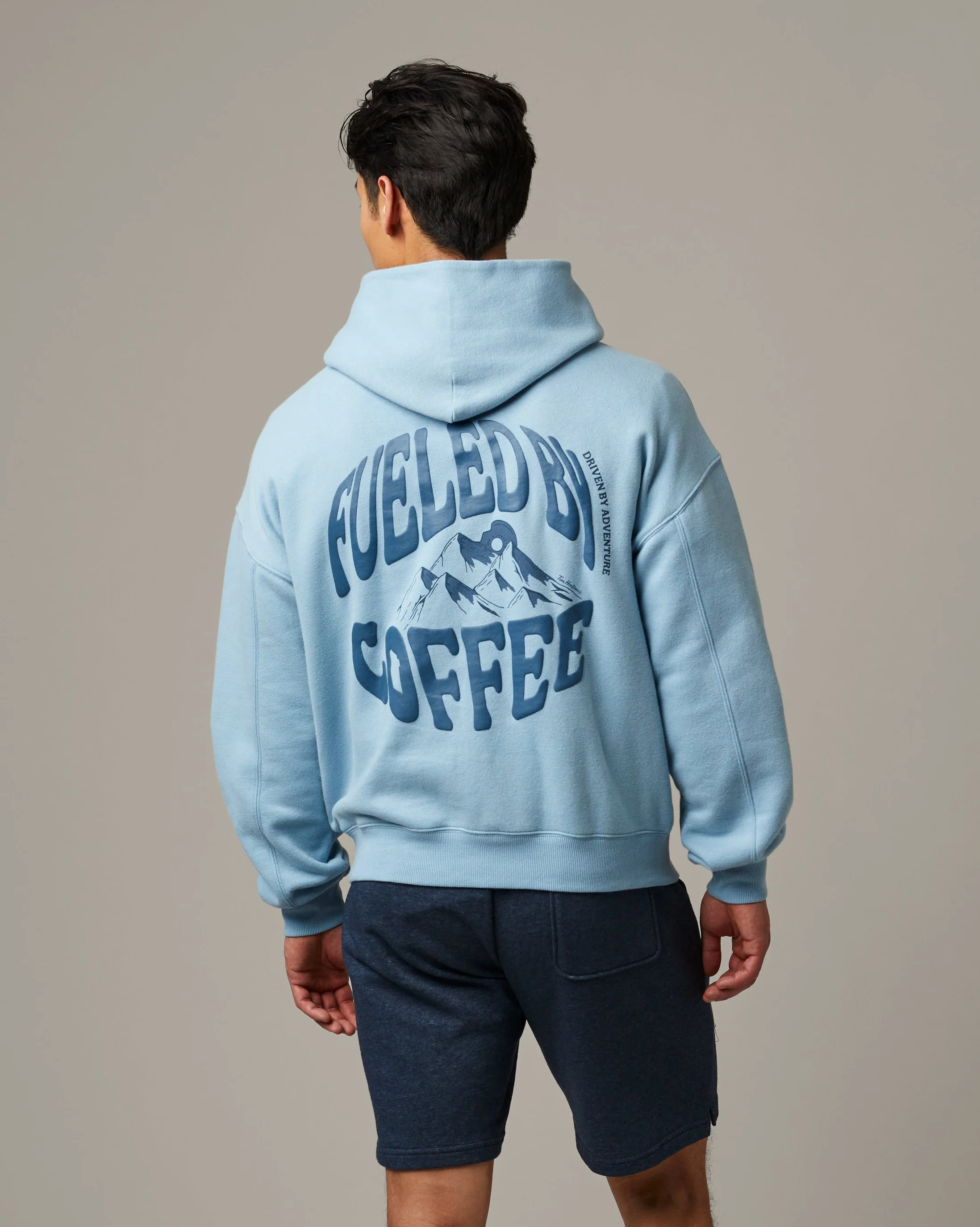 Fueled by Coffee Unisex Hoodie - Glacier Blue - Image 3