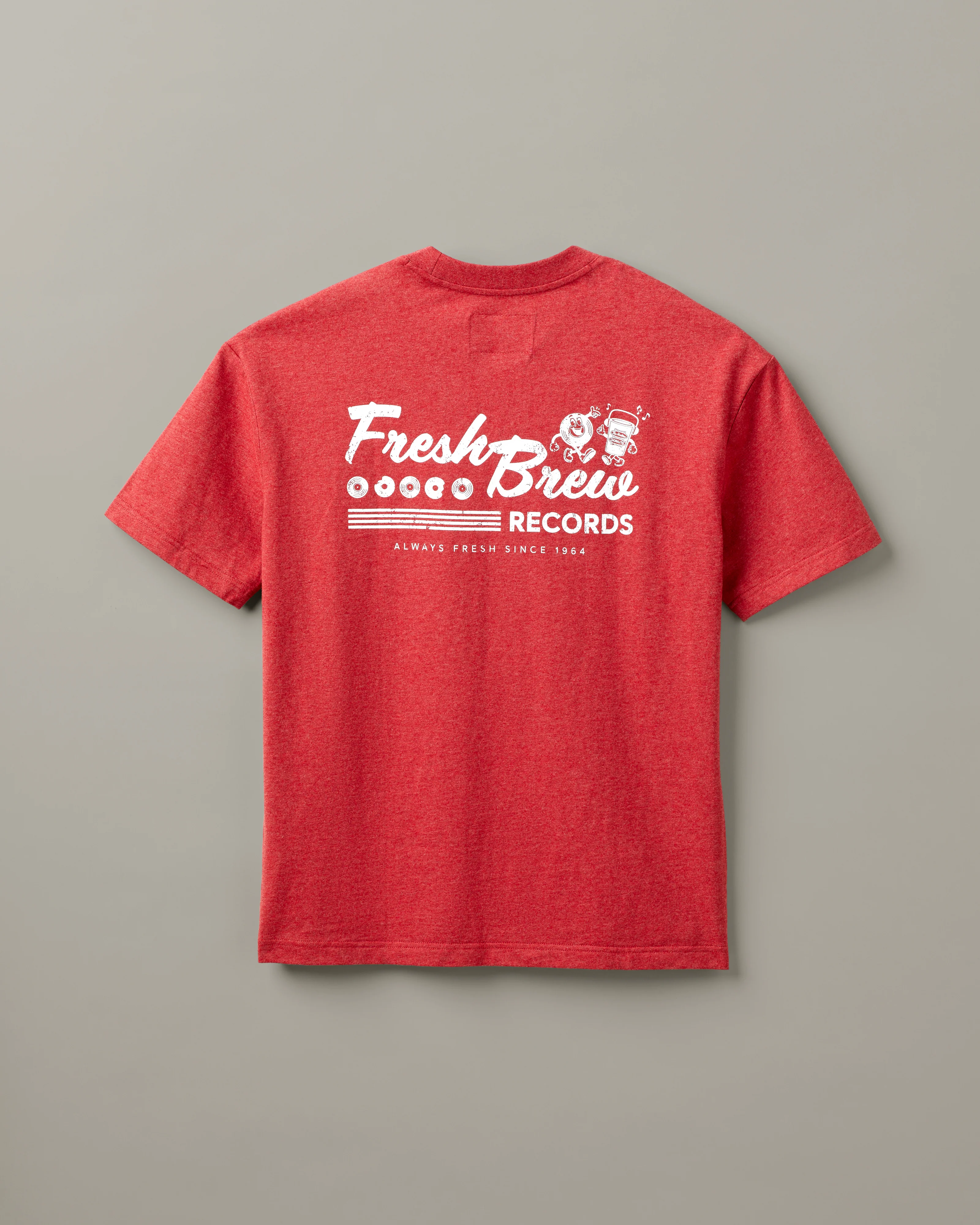 Retro Fresh Brew Unisex T-Shirt - Red Marl - Image 5