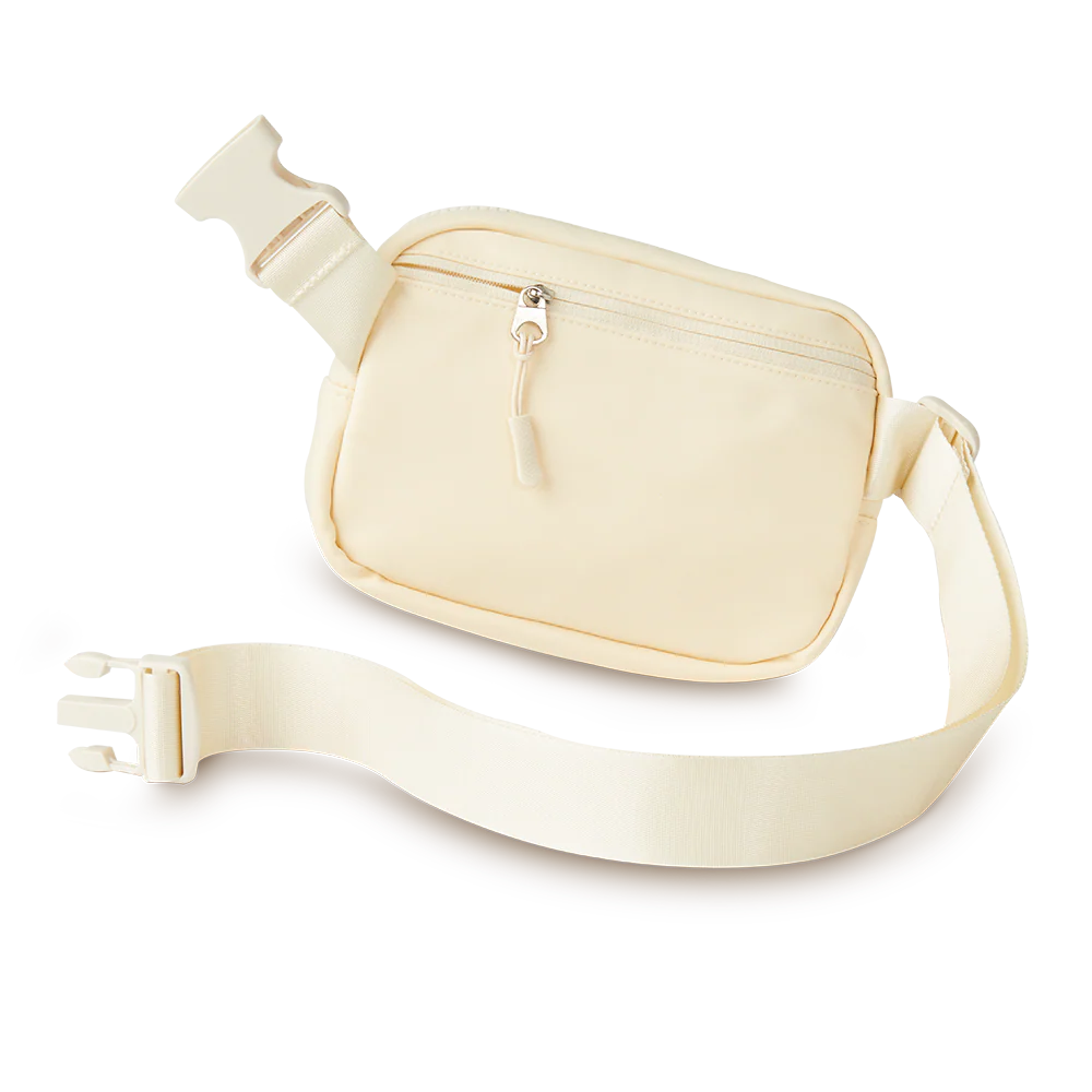 Retro Logo Belt Bag – Beige - Image 3