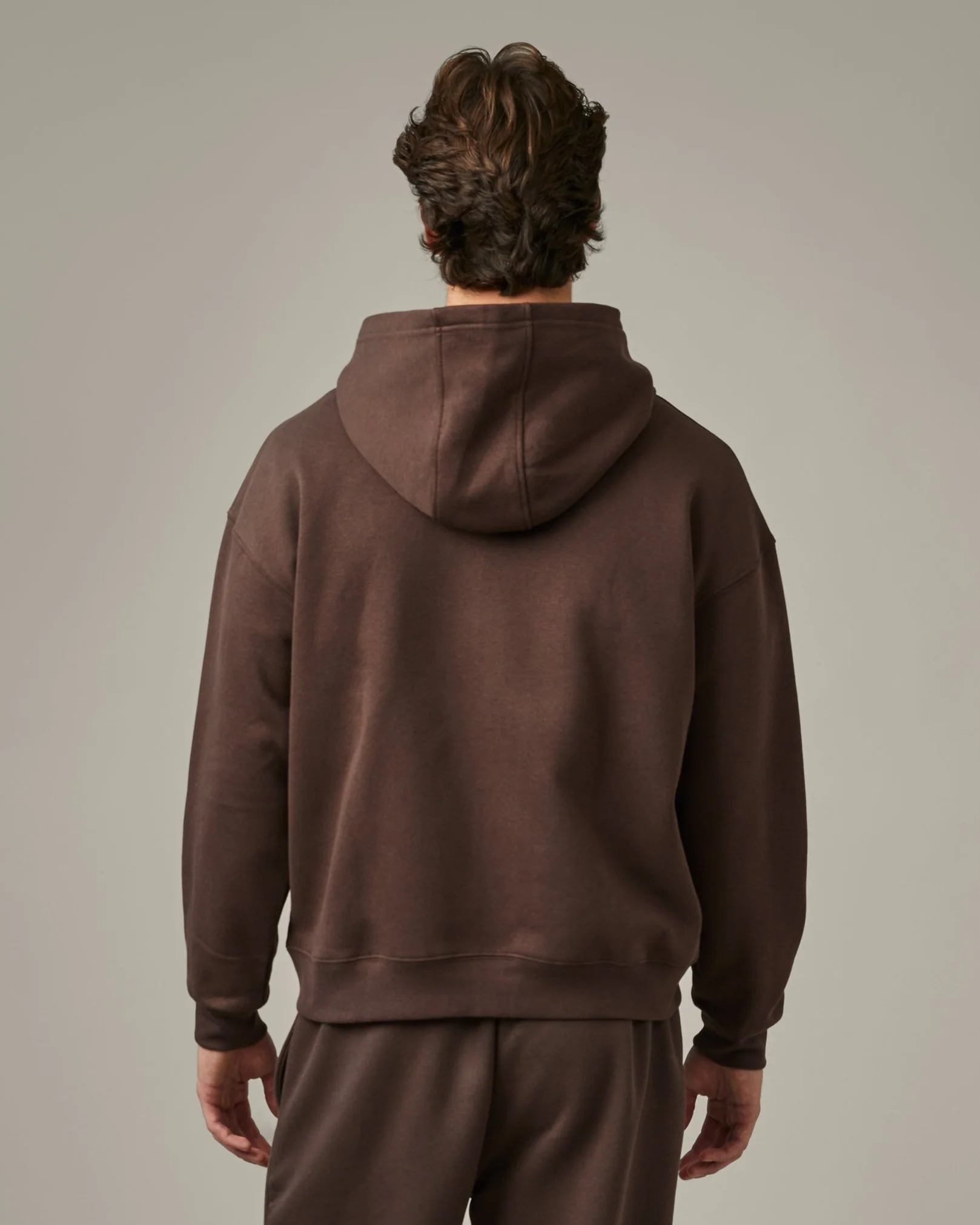 Retro Logo Full Zip Unisex Hoodie - Espresso - Image 4