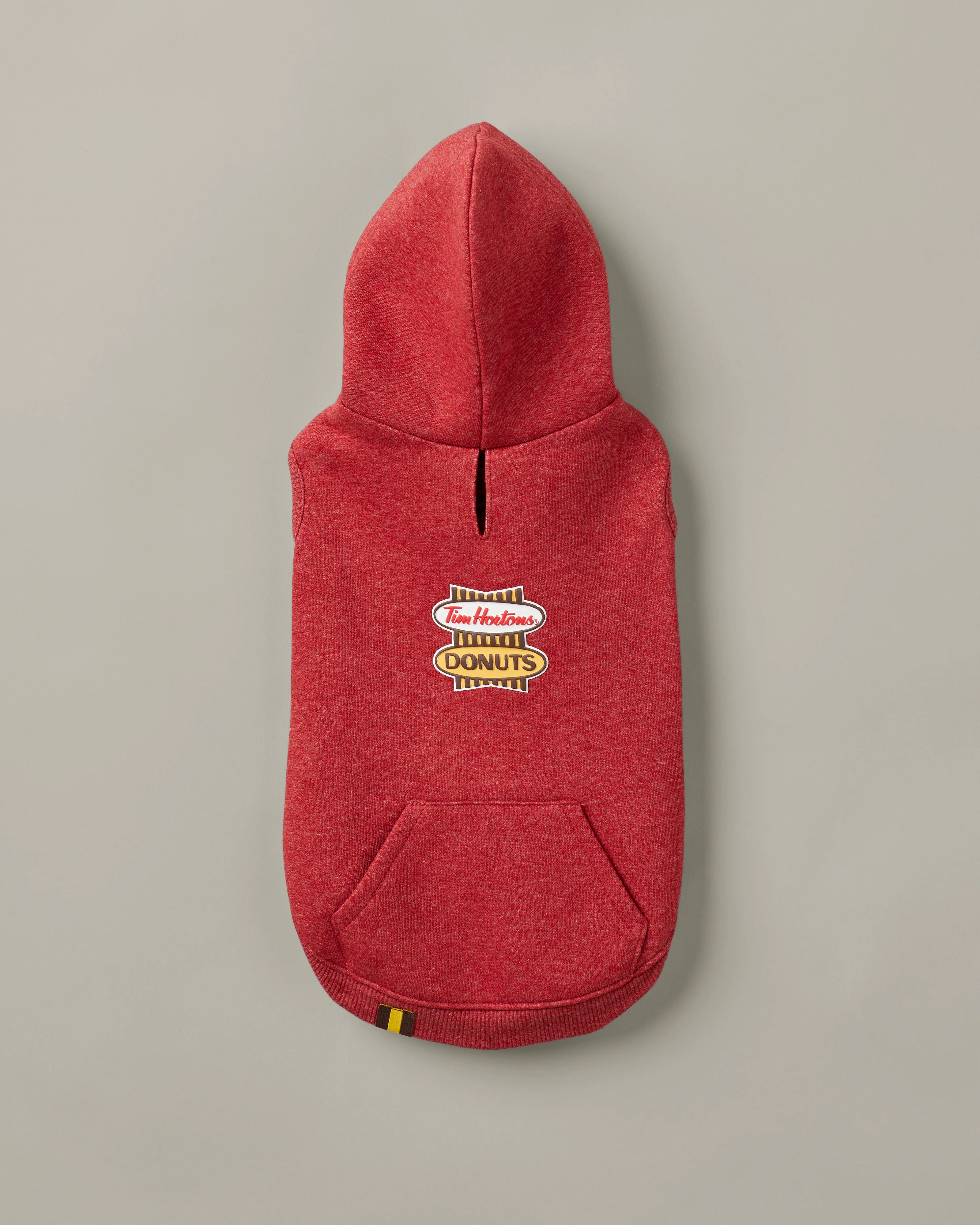 Retro Logo Pet Hoodie - Red Marl - Image 3
