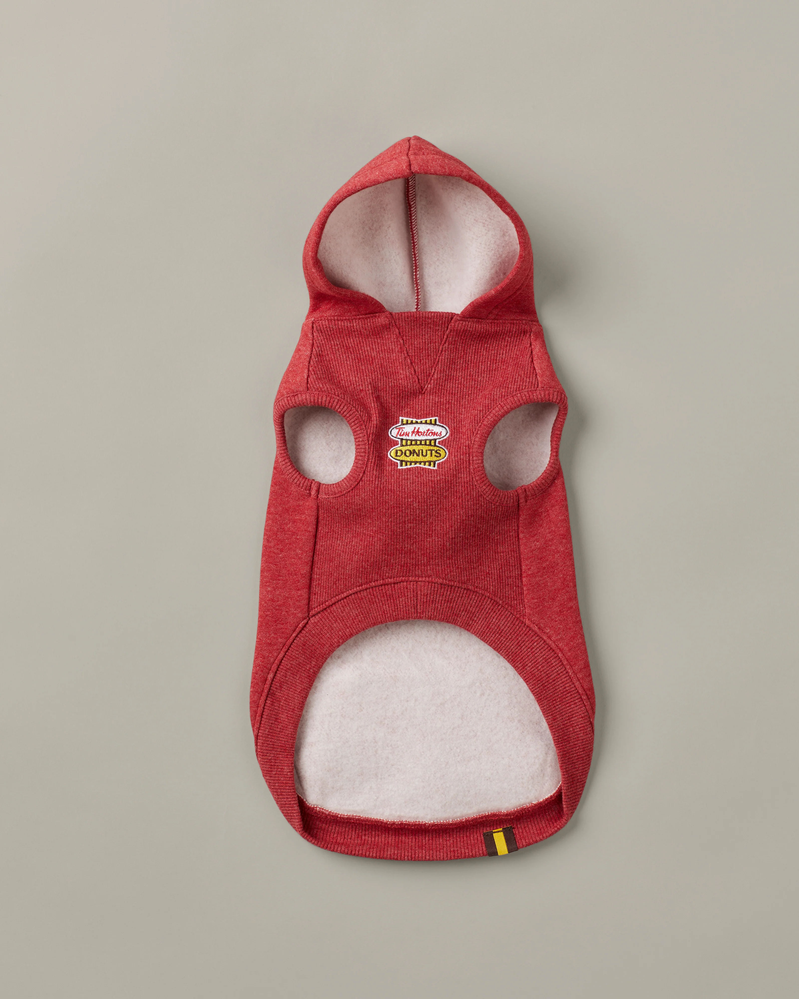 Retro Logo Pet Hoodie - Red Marl - Image 4