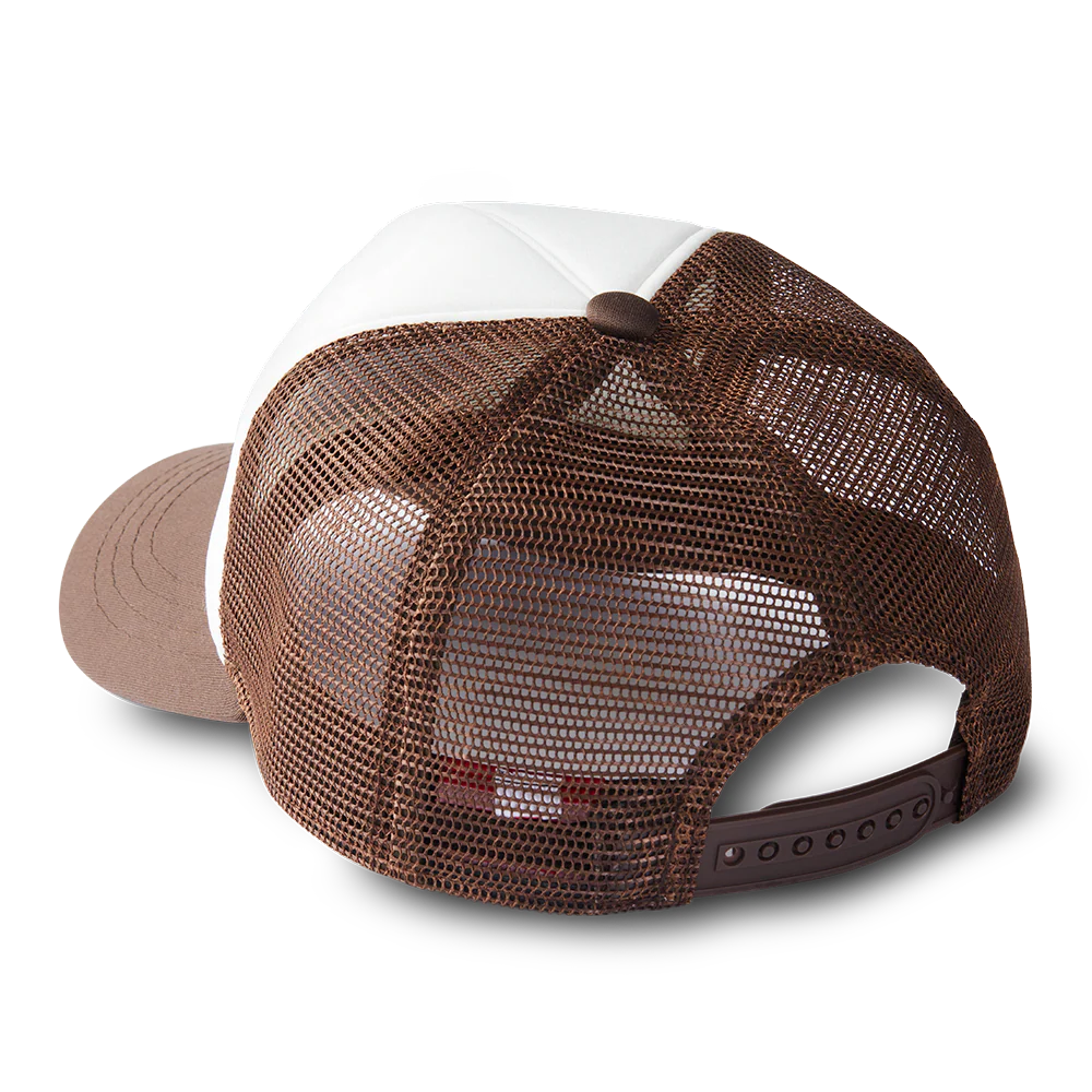 Retro Logo Trucker Hat - Espresso/White - Image 4