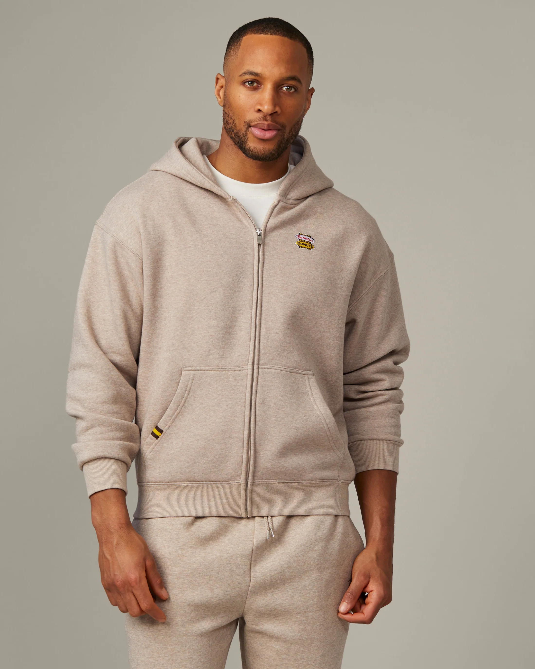 Retro Logo Unisex Full Zip Hoodie - Iced Capp® Marl - Image 2
