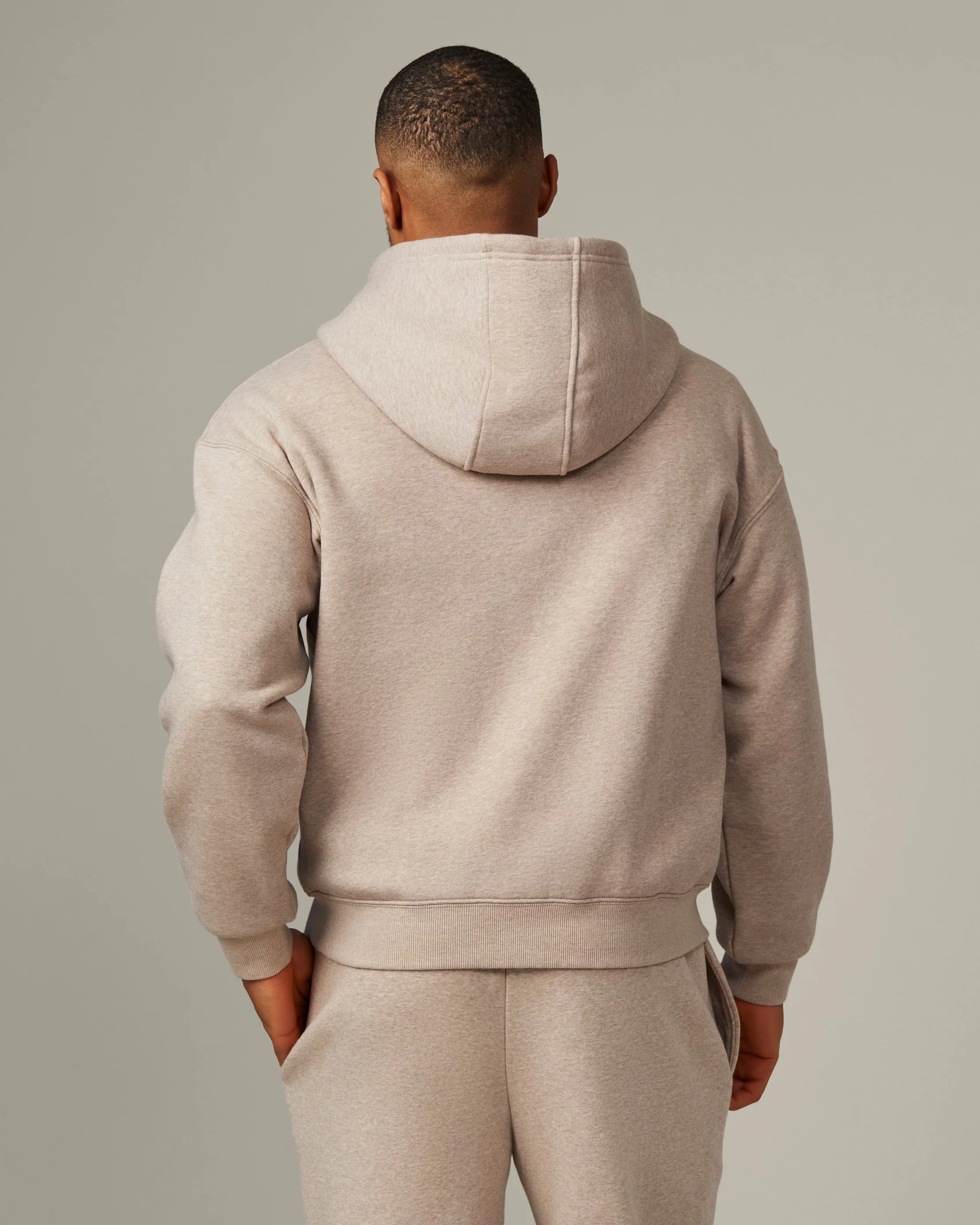 Retro Logo Unisex Full Zip Hoodie - Iced Capp® Marl - Image 3