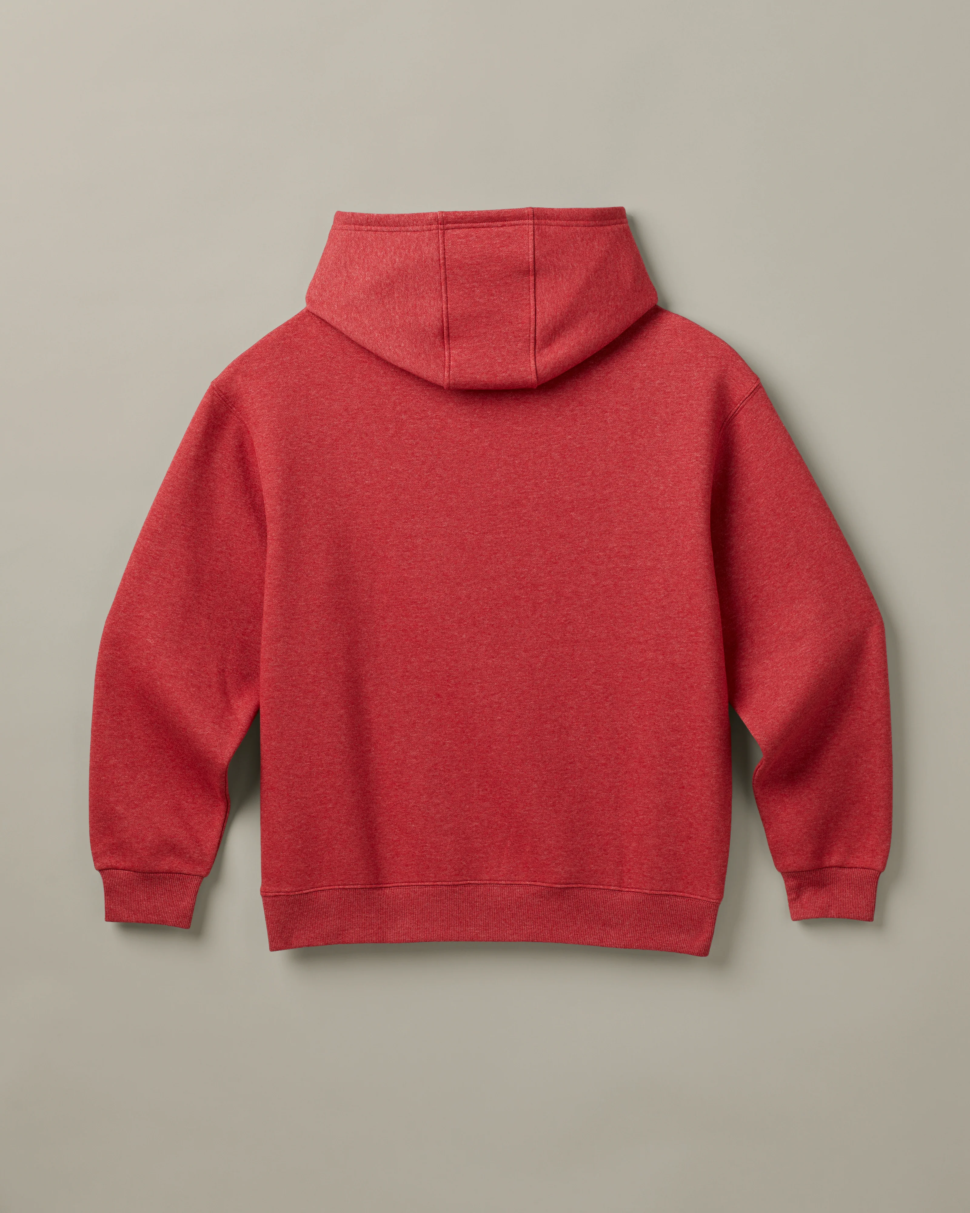 Retro Logo Unisex Hoodie - Red Marl - Image 5