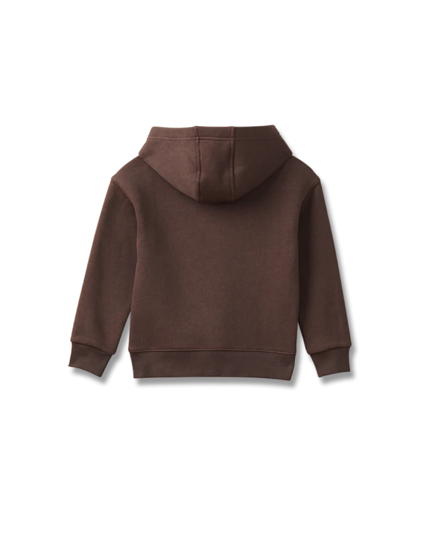 Retro Logo Unisex Kids Hoodie - Espresso - Image 4