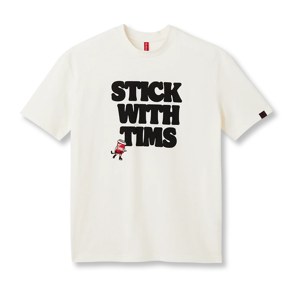 Stick with Tims Unisex T-Shirt - Vanilla - Image 5