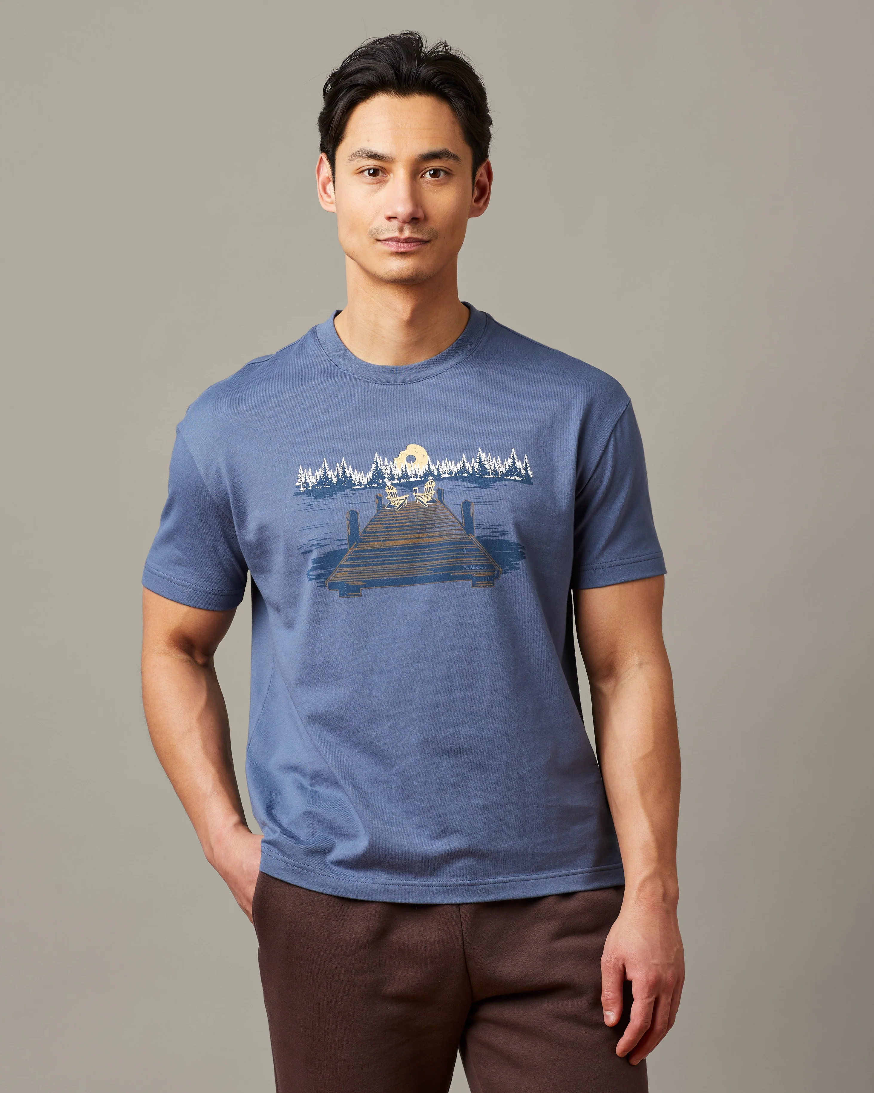 The Great Lakes Unisex T-Shirt - Steel Blue