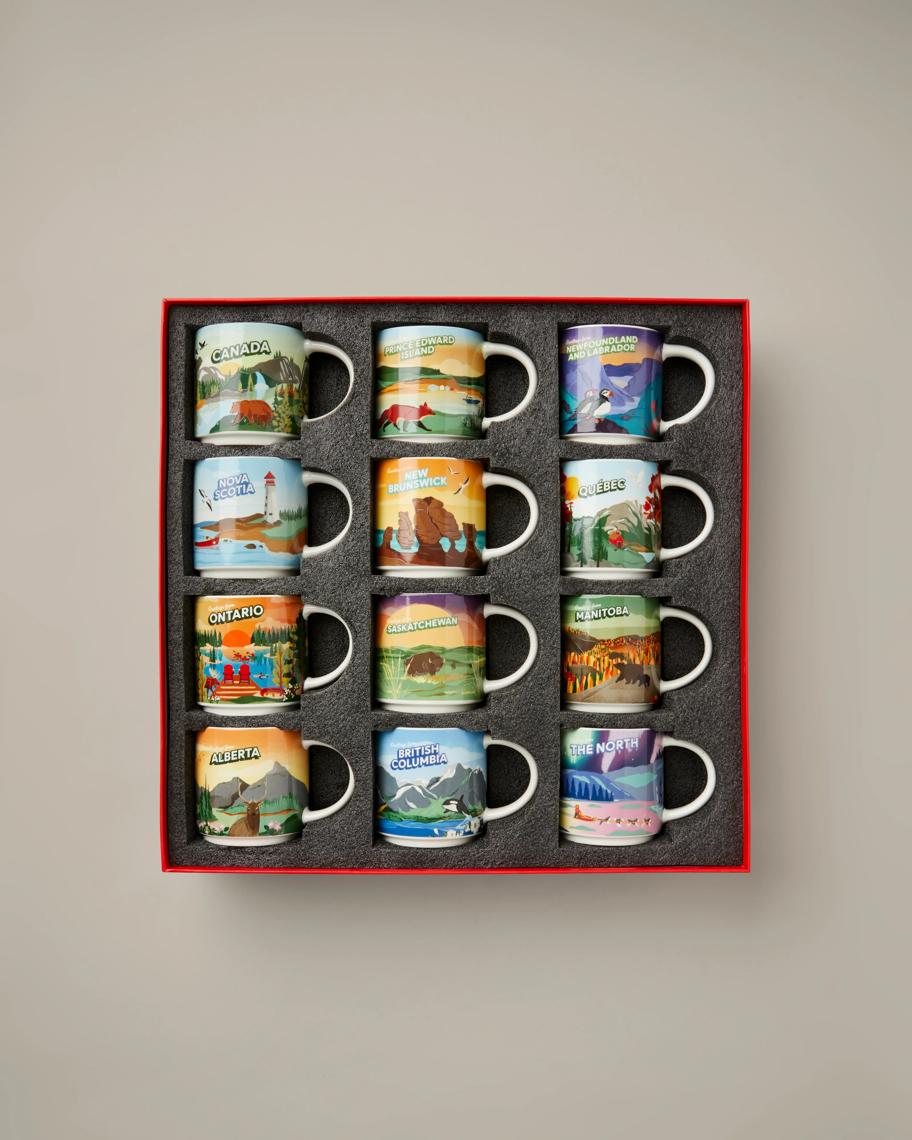 Tims Canada Collection Set of 12 Provincial Mugs