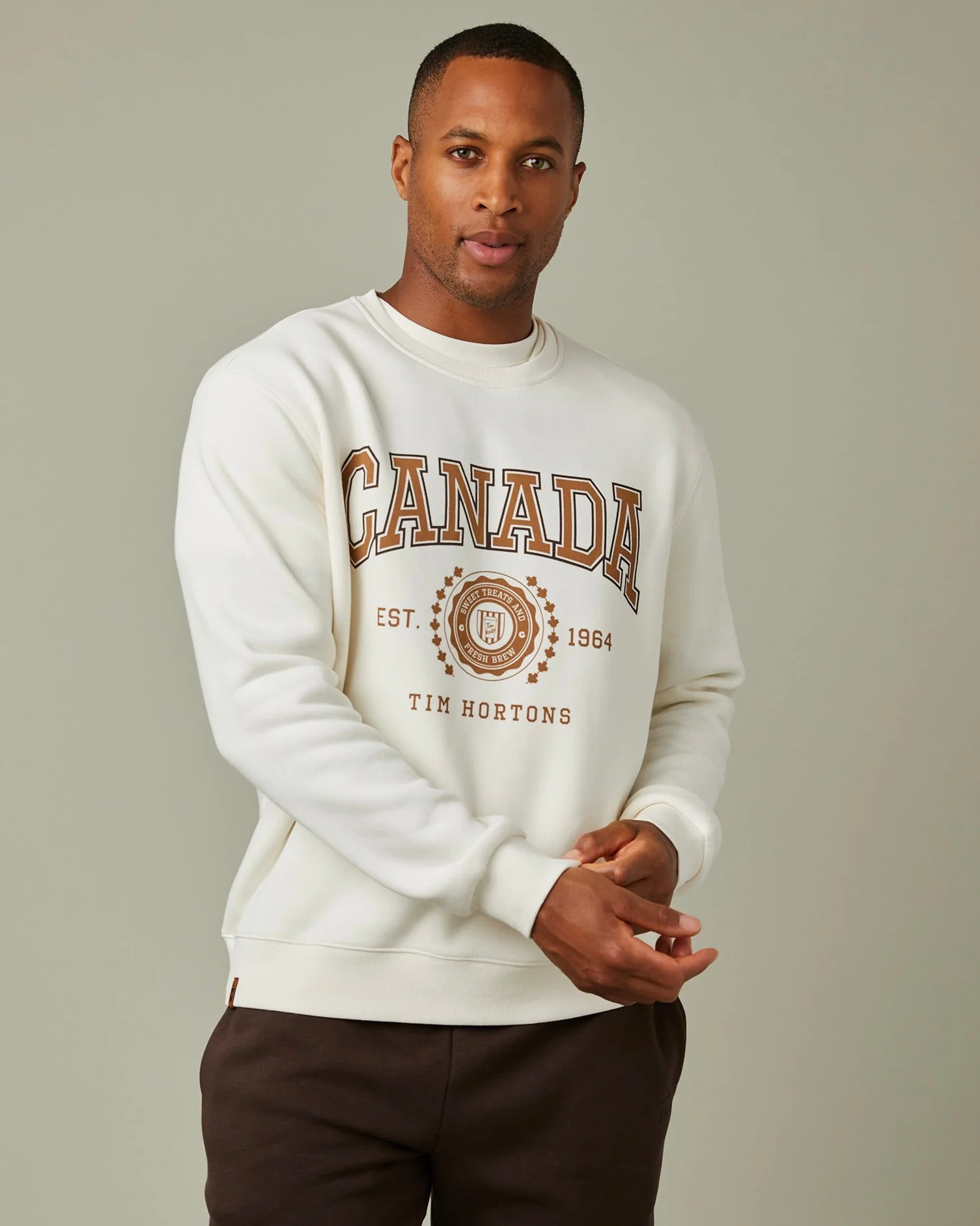 Tims Canada Unisex Crewneck - Cream - Image 6
