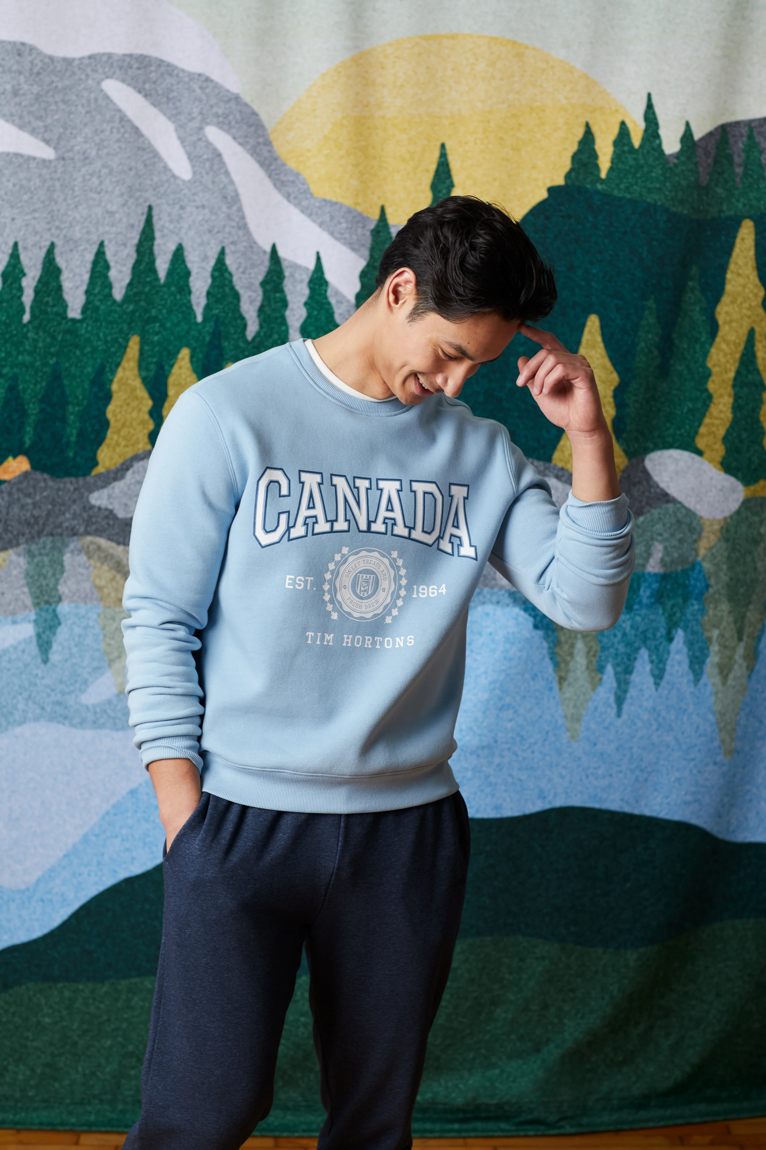 Tims Canada Unisex Crewneck - Glacier Blue - Image 4